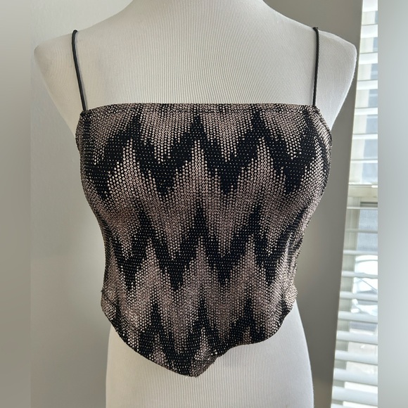 Crop sequence glitter tank top - Picture 1 of 3